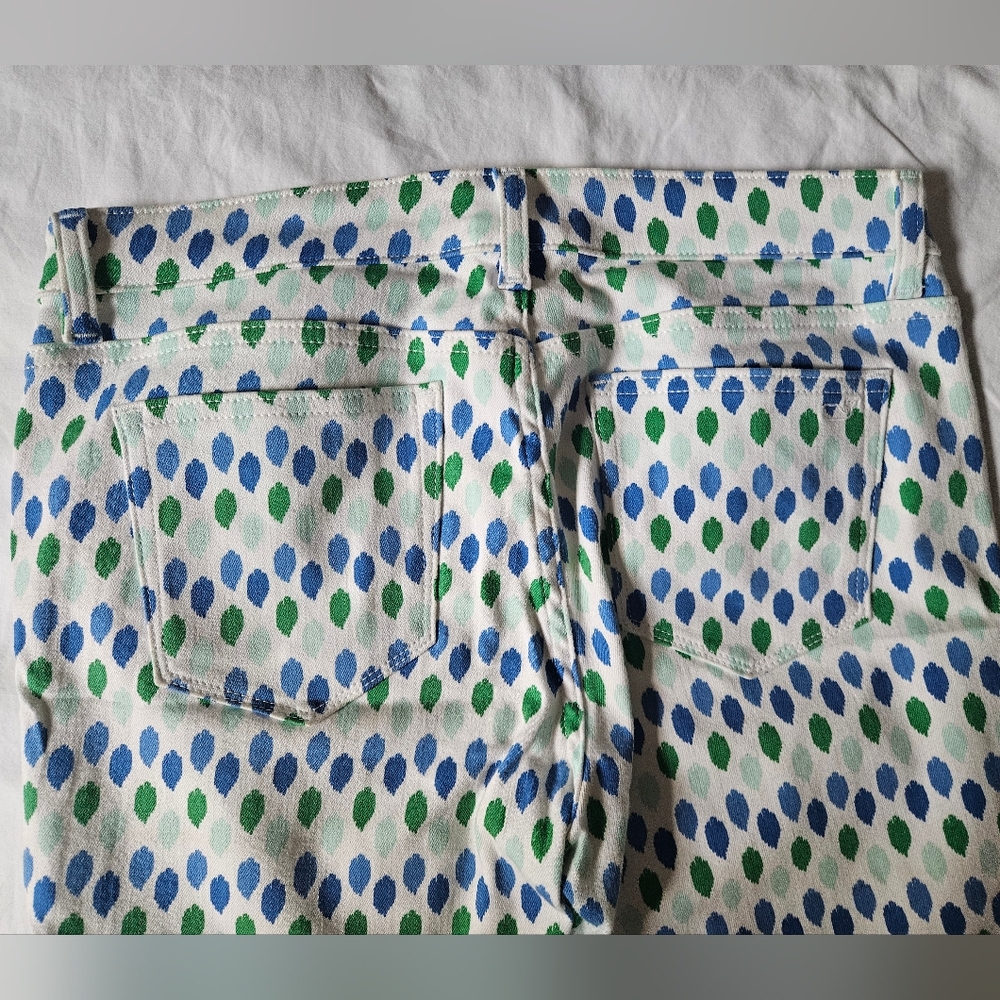 VINEYARD VINES Ikat Dot Print Denim Jeans | SZ 8 - Picture 8 of 11